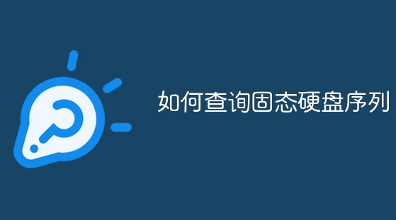 如何查詢固態(tài)硬盤序列