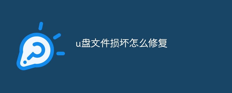 u盤文件損壞怎么修復(fù)的方法_軟件自學(xué)網(wǎng)