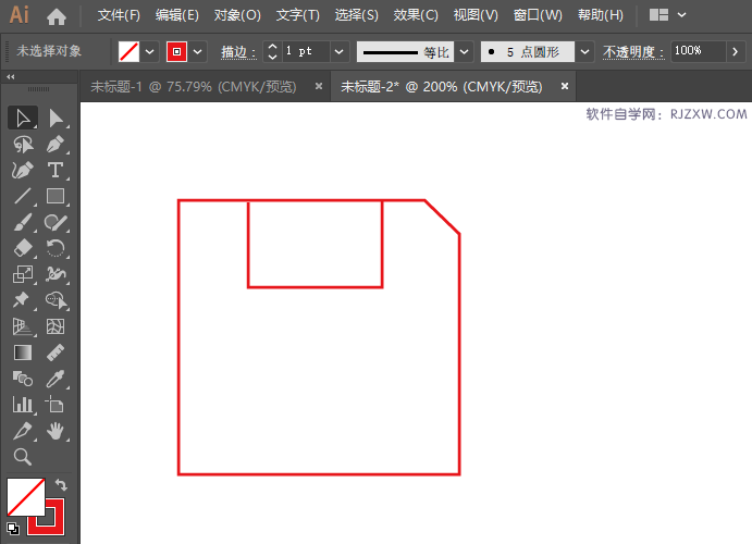 AI怎么畫磁盤簡易圖第2步