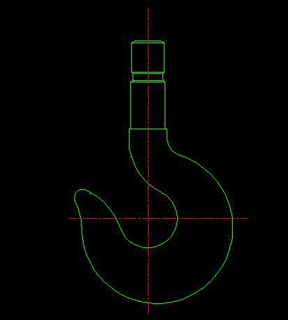 AutoCAD 2007起重機吊鉤的三維制作第2步
