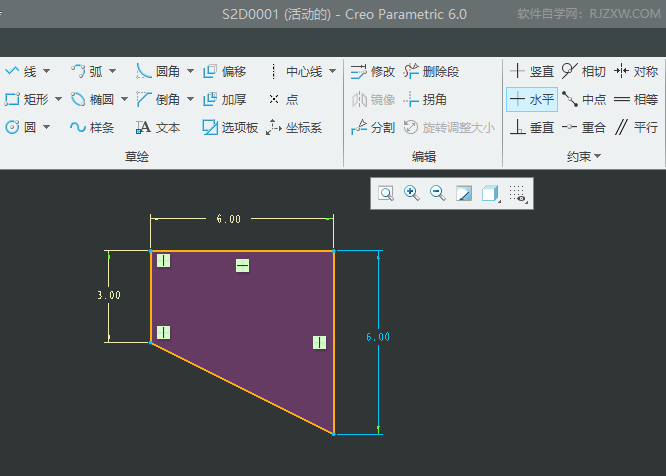 CREO6.0΄(chung)ˮƽ(du)Rs2
