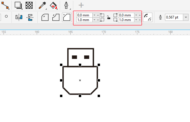 CorelDRAW2020繪制一個(gè)USB圖標(biāo)的教程第4步